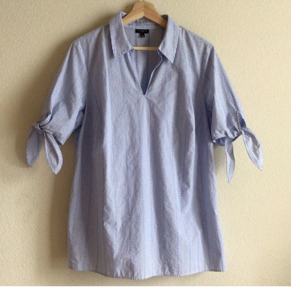 Talbots Tops - Blue Striped Women's Top